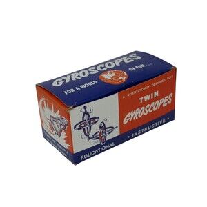 Tedco Gyroscope Twin Pack Retro Kids Science Spinning Top Physics Toy Vintage